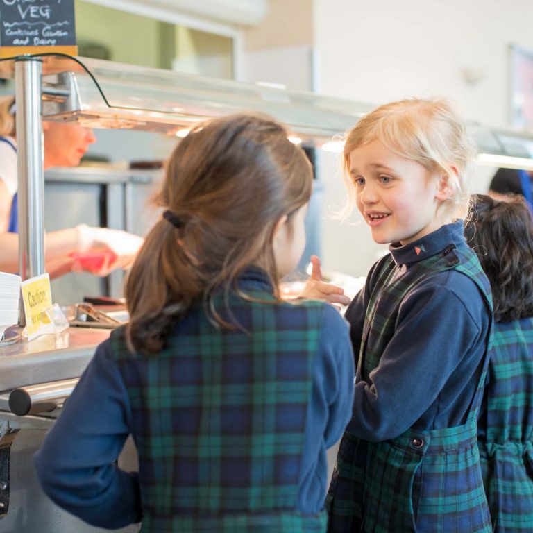 two girls at the school canteen