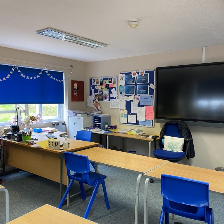 an empty classroom